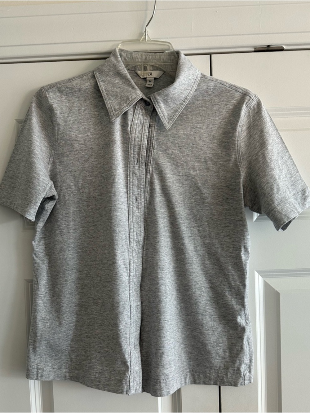 Ladies button down polo shirt. Cotton. Medium